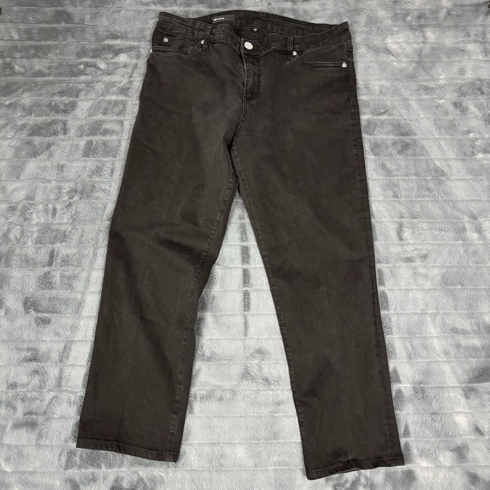 KUT from the Kloth Katy Boyfriend Jeans Black Stretch Denim Size 16